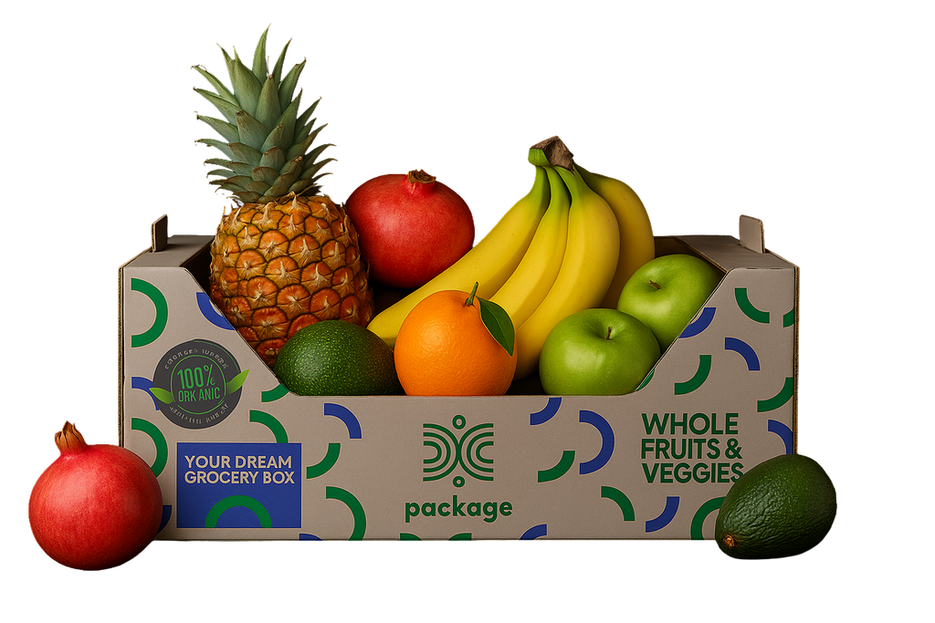 Premium 7kg Fresh Fruit Basket– Banana, Orange, Pineapple, Apple, Pomegranate & Avocado