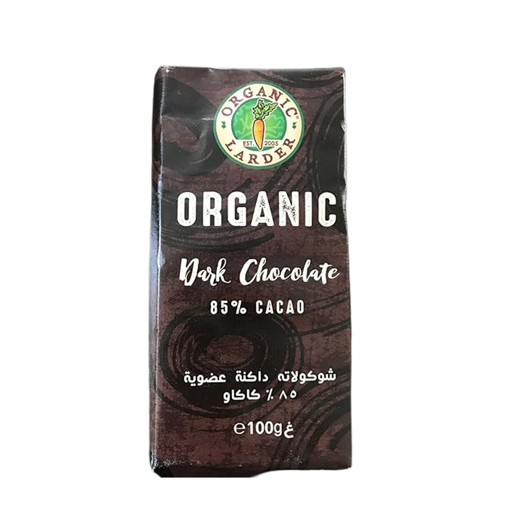 Organic Larder Dark Chocolate 85% Cacao 100g