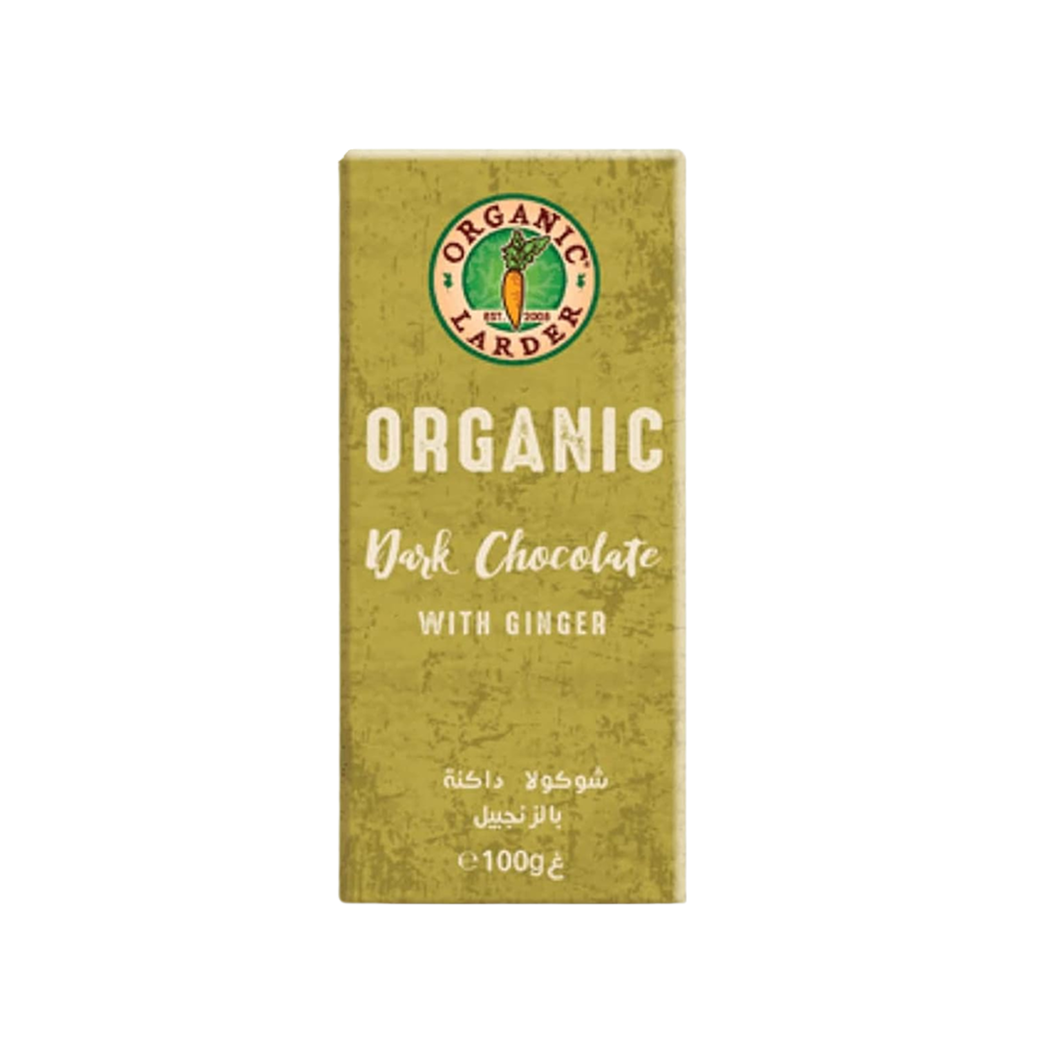 Organic Larder Dark Chocolate With Ginger 100g