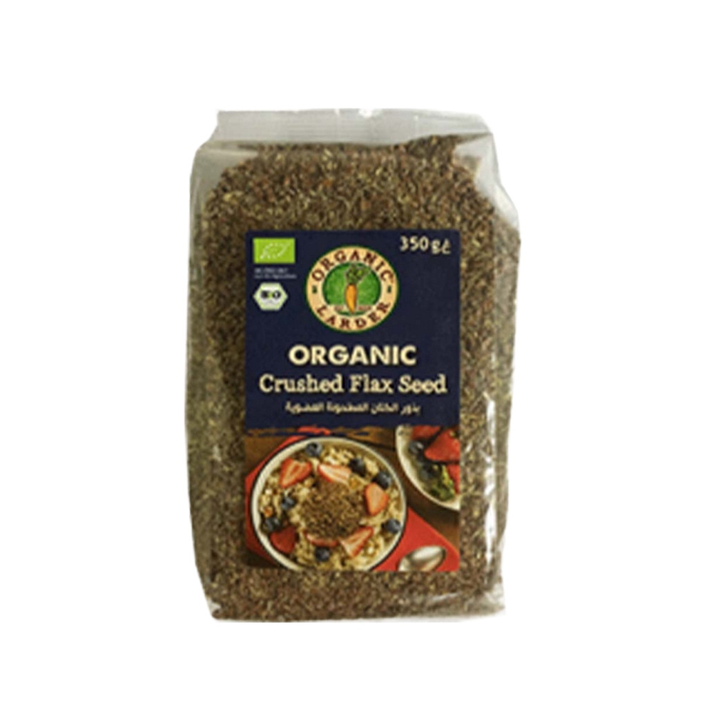 Organic Larder Crushed Flax Seed 350g, Vegan