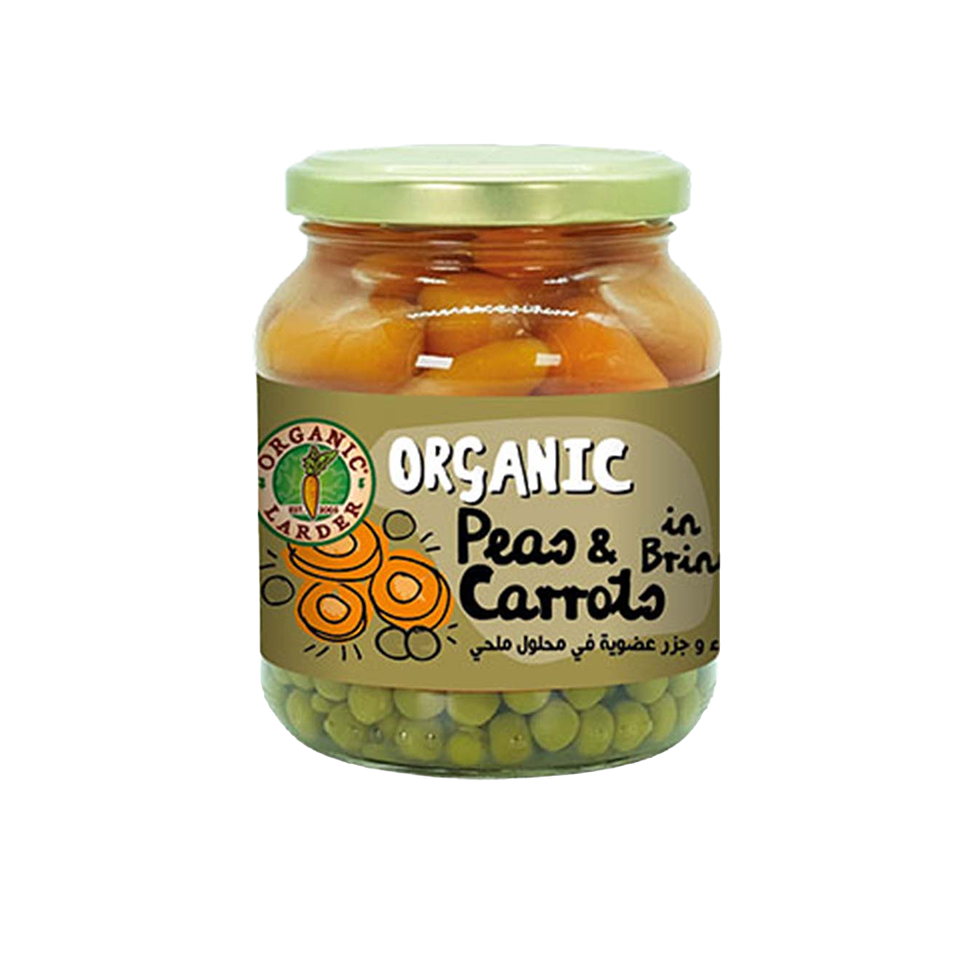 Organic Larder Peas & Carrots in Brine 340g