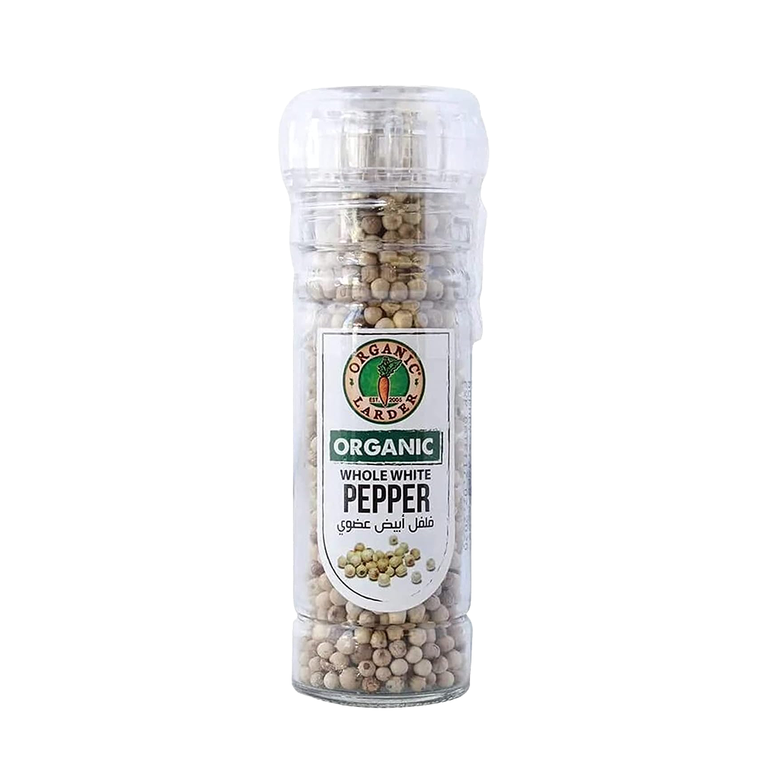 Organic Larder Whole White Pepper 70g
