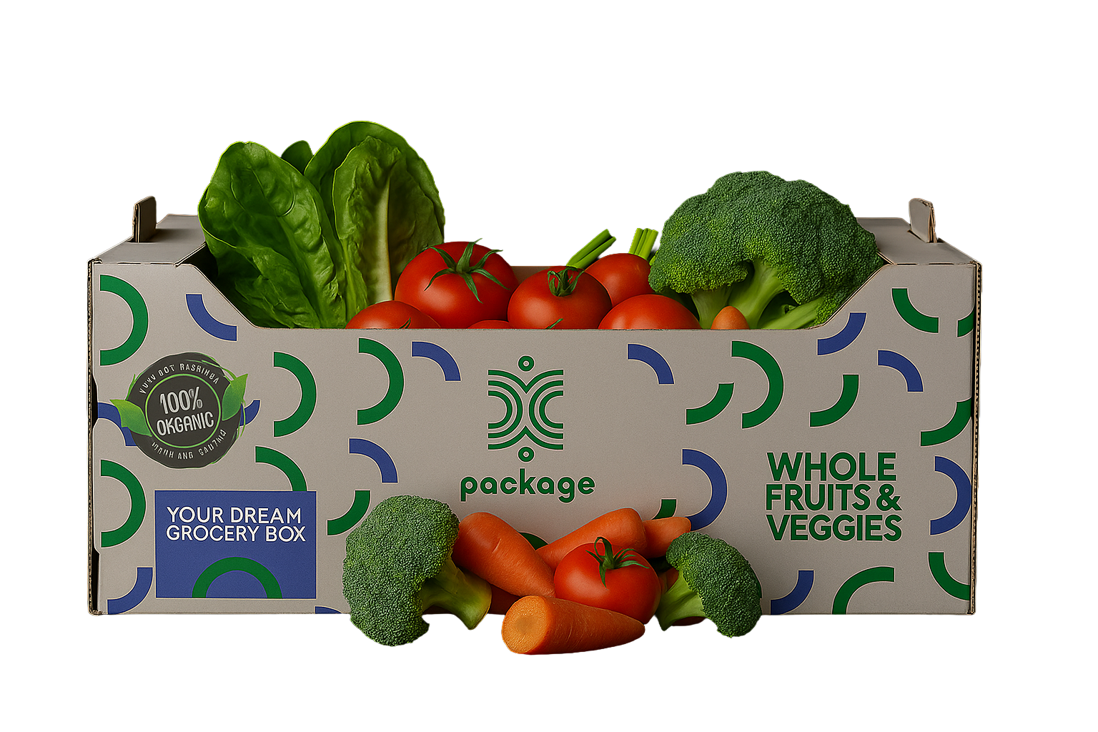 Premium 3.5kg Fresh Vegetable Basket– Lettuce, Tomato, Carrot & Broccoli